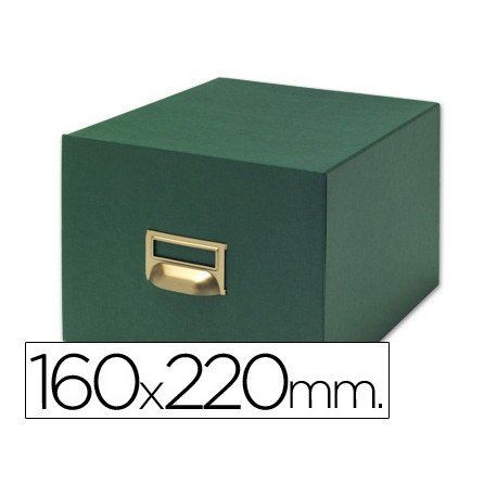 FICHERO FICHAS TELA VERDE 1000 FICHAS N.5 TAMAÑO 160X220 MM
