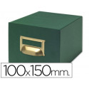 FICHERO FICHAS TELA VERDE 500 FICHAS N.3 TAMAÑO 100X150 MM