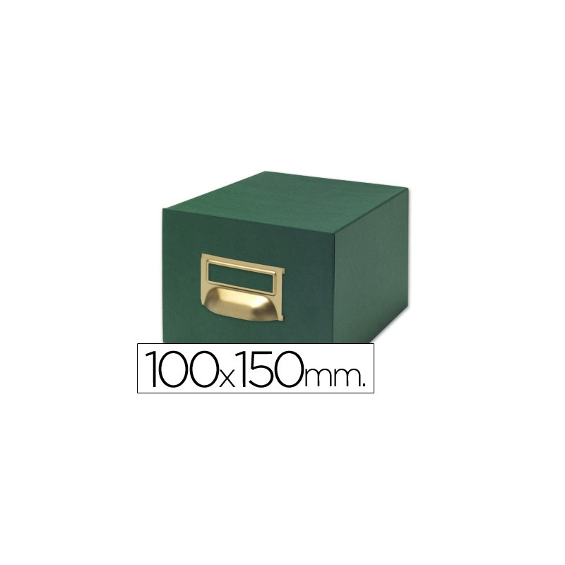 FICHERO FICHAS TELA VERDE 500 FICHAS N.3 TAMAÑO 100X150 MM