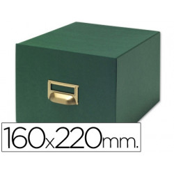 FICHERO FICHAS TELA VERDE 500 FICHAS N.5 TAMAÑO 160X220 MM