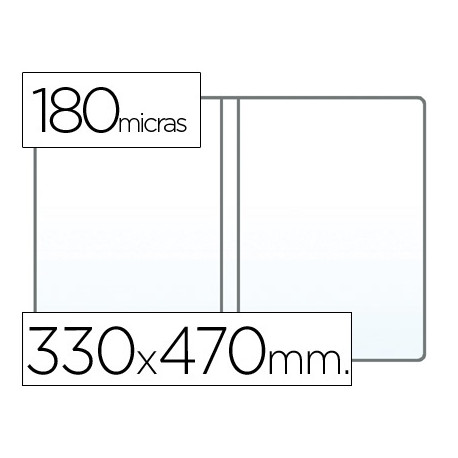 FUNDA PORTADOCUMENTO Q-CONNECT FOLIO DOBLE 180 MICRAS PVC TRANSPARENTE 330X470MM FUNDA PORTADOCUMENTO Q-CONNECT FOLIO DOBLE 180 MICRAS PVC TRANSPARENTE 330X470MM