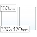 FUNDA PORTADOCUMENTO Q-CONNECT FOLIO DOBLE 180 MICRAS PVC TRANSPARENTE 330X470MM
