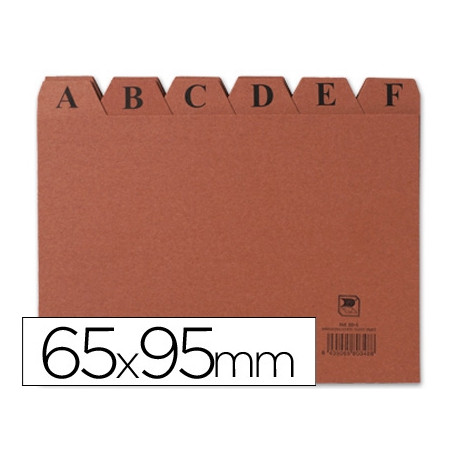 INDICE FICHERO CARTON N1 65X95 MM INDICE FICHERO CARTON N1 65X95 MM