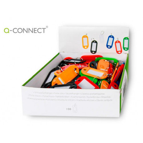 LLAVERO PORTAETIQUETAS Q-CONNECT  COLORES SURTIDOS