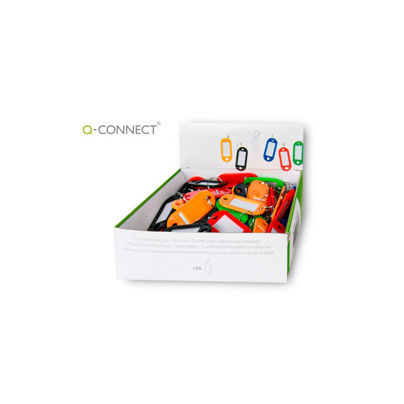 LLAVERO PORTAETIQUETAS Q-CONNECT  COLORES SURTIDOS