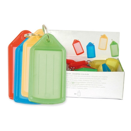 LLAVERO PORTAETIQUETAS Q-CONNECT EXPOSITOR DE 40 UNIDADES COLORES SURTIDOS PREMIUM