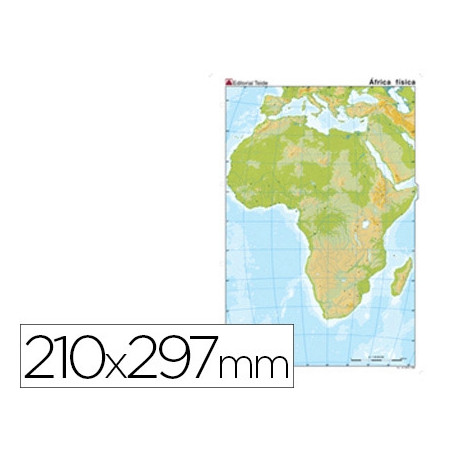 MAPA MUDO COLOR DIN A4 AFRICA FISICO MAPA MUDO COLOR DIN A4 AFRICA FISICO