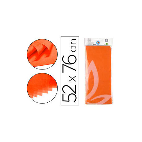 PAPEL SEDA LIDERPAPEL 52X76CM 18G/M2 BOLSA DE 5 HOJAS NARANJA PAPEL SEDA LIDERPAPEL 52X76CM 18G/M2 BOLSA DE 5 HOJAS NARANJA