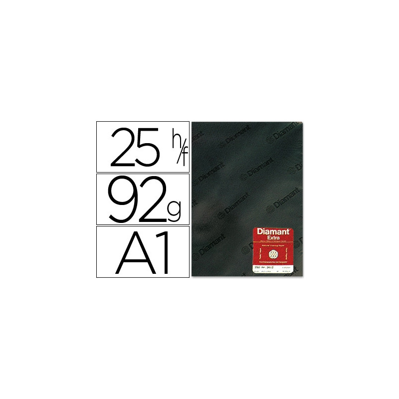 PAPEL VEGETAL DIAMANT DIN A1 92 GR HOJA