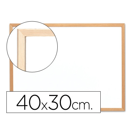 PIZARRA BLANCA Q-CONNECT MELAMINA MARCO DE MADERA 40X30 CM PIZARRA BLANCA Q-CONNECT MELAMINA MARCO DE MADERA 40X30 CM