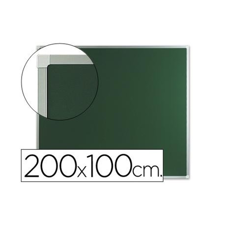 PIZARRA VERDE Q-CONNECT MURAL MARCO DE ALUMINIO 200X100 CM SIN REPISA PIZARRA VERDE Q-CONNECT MURAL MARCO DE ALUMINIO 200X100 CM SIN REPISA