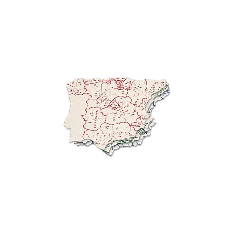 PLANTILLA LIDERPAPEL MAPA ESPAÑA PLASTICO 15X12,5 CM BOLSA DE 3 UNIDADES