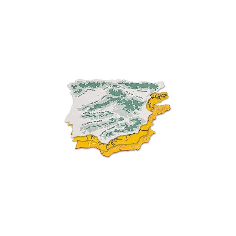 PLANTILLA LIDERPAPEL MAPA ESPAÐA PLASTICO 22X18 CM BOLSA DE 3 UNIDADES
