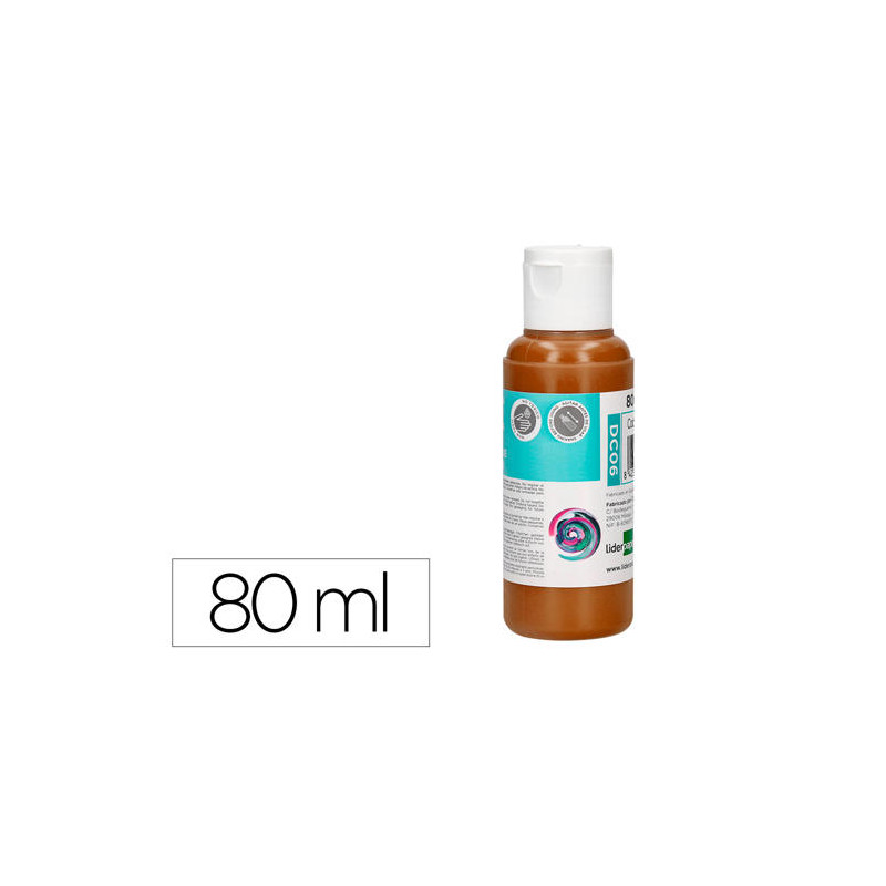 PINTURA ACRILICA LIDERPAPEL BOTE DE 80 ML MARRON