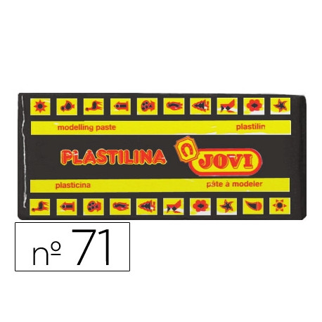 PLASTILINA JOVI 71 NEGRO UNIDAD TAMAÑO MEDIANO