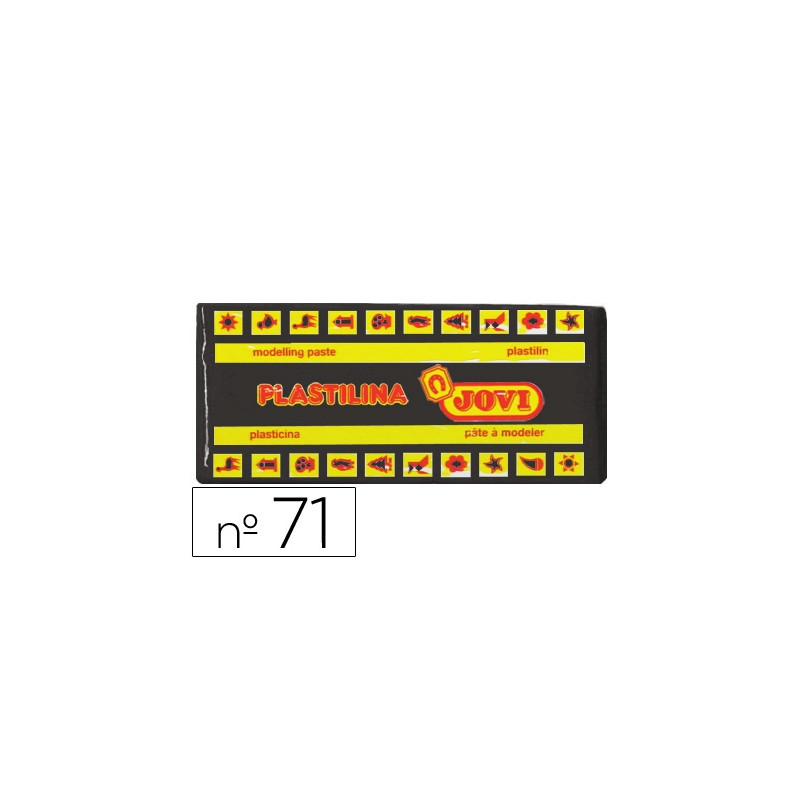 PLASTILINA JOVI 71 NEGRO UNIDAD TAMAÑO MEDIANO