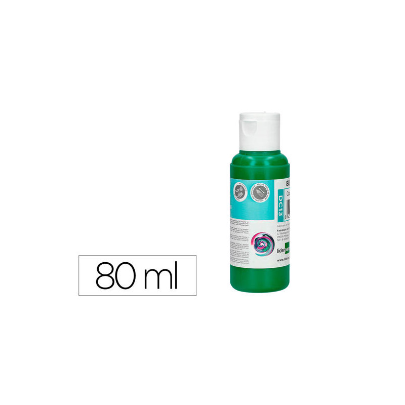 PINTURA ACRILICA LIDERPAPEL BOTE DE 80 ML VERDE OSCURO