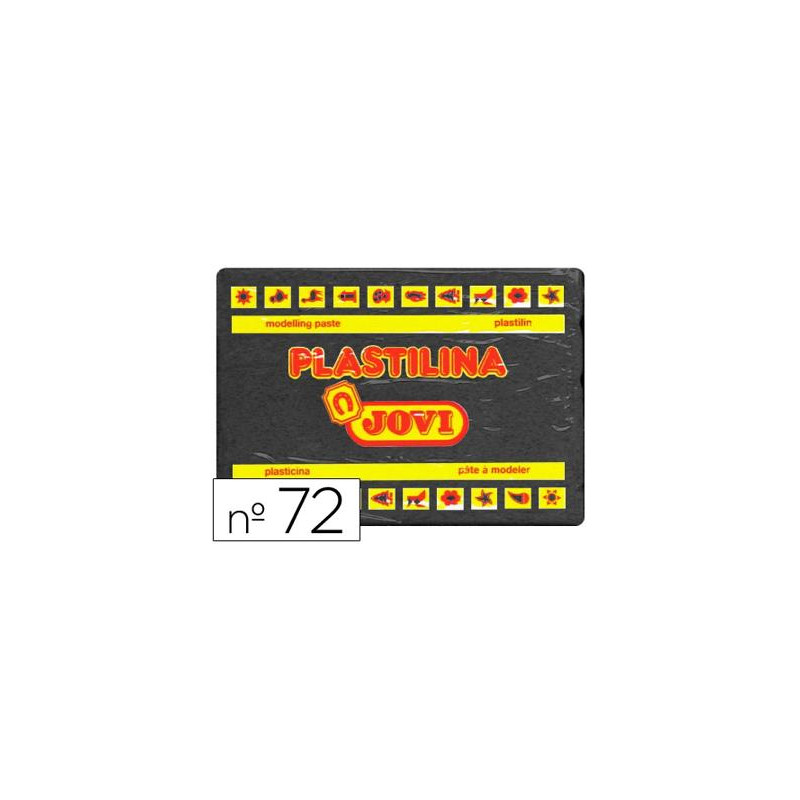 PLASTILINA JOVI 72 NEGRO UNIDAD TAMAÑO GRANDE