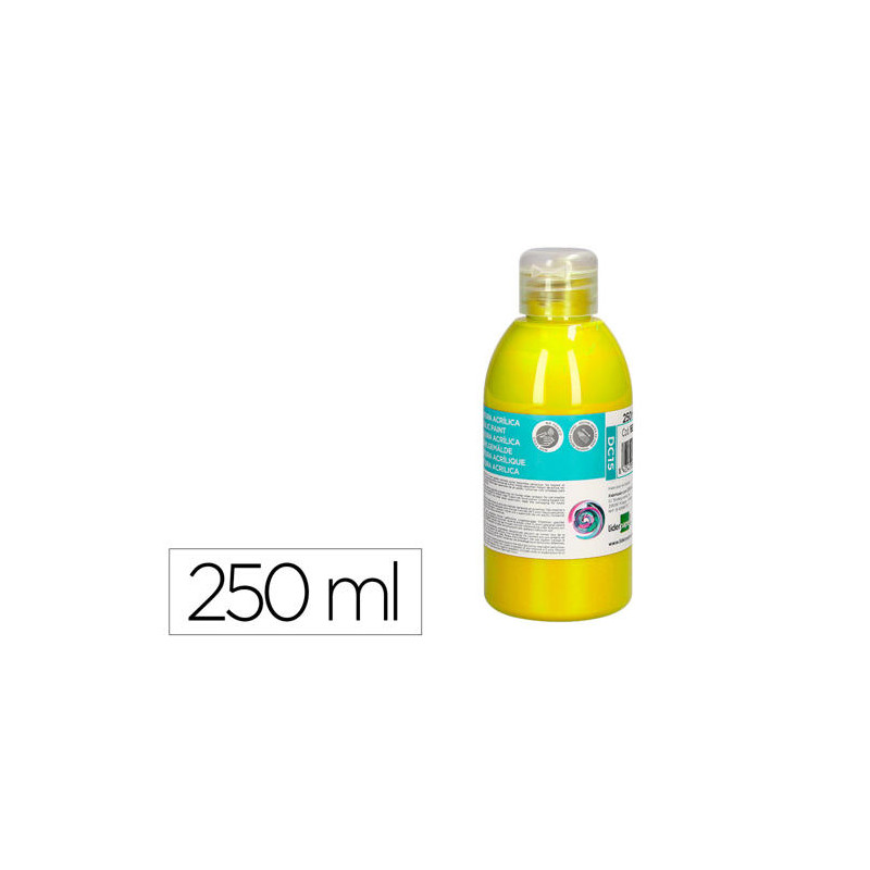 PINTURA ACRILICA LIDERPAPEL BOTE DE 250 ML AMARILLO