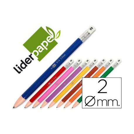 PORTAMINAS LIDERPAPEL 2 MM COLORES SURTIDOS PORTAMINAS LIDERPAPEL 2 MM COLORES SURTIDOS