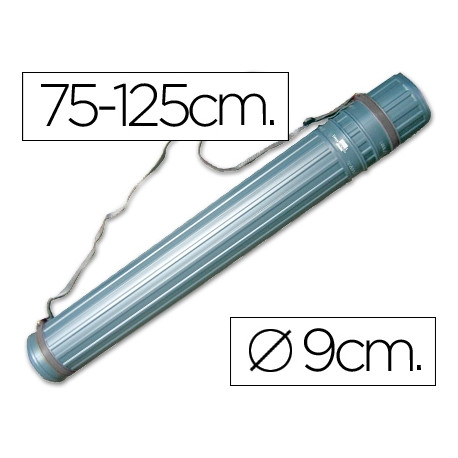 PORTAPLANOS PLASTICO LIDERPAPEL DIAMETRO 9 CM EXTENSIBLE HASTA 125 CM GRIS PORTAPLANOS PLASTICO LIDERPAPEL DIAMETRO 9 CM EXTENSIBLE HASTA 125 CM GRIS