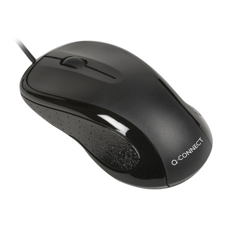 RATON Q-CONNECT OPTICO 800 DPI USB 1,5 GHZ NEGRO CON CABLE