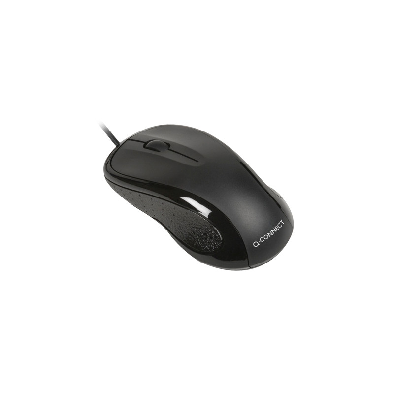 RATON Q-CONNECT OPTICO 800 DPI USB 1,5 GHZ NEGRO CON CABLE