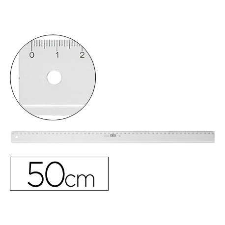 REGLA M+R 50 CM PLASTICO TRANSPARENTE REGLA M+R 50 CM PLASTICO TRANSPARENTE
