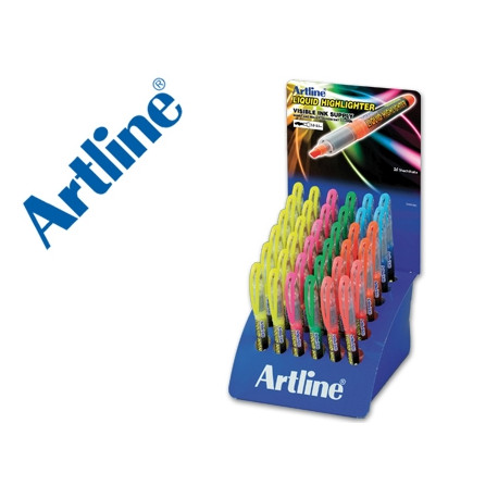ROTULADOR ARTLINE FLUORESCENTE EK-640 PUNTA BISELADA -EXPOSITOR DE 36 UNIDADES
