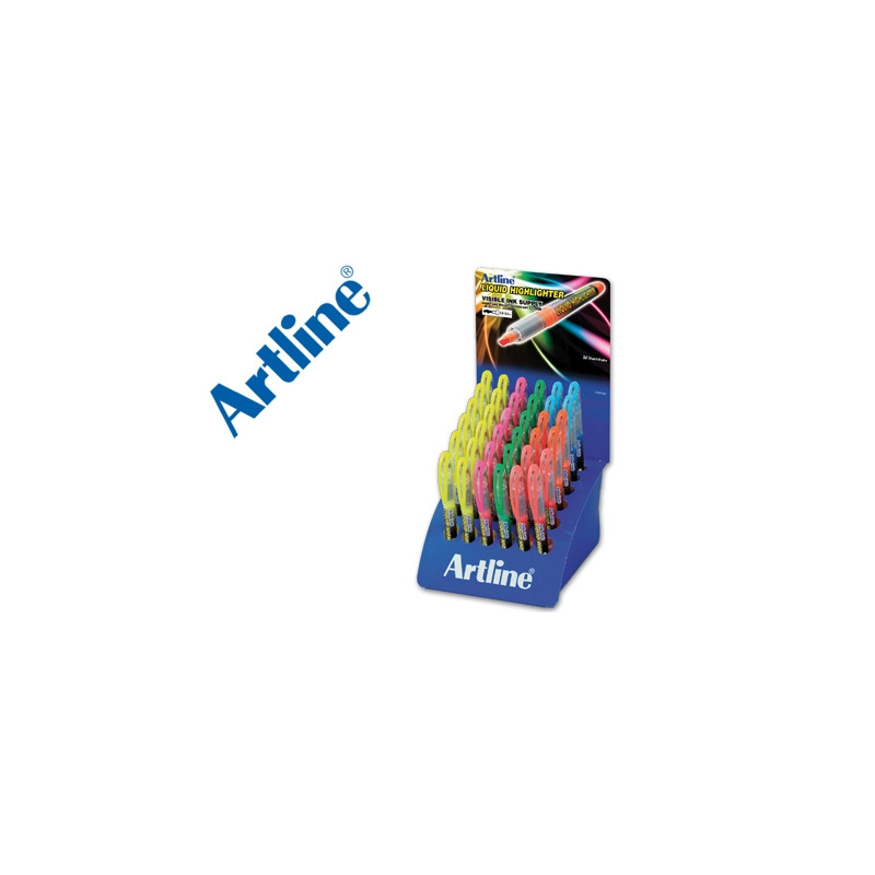 ROTULADOR ARTLINE FLUORESCENTE EK-640 PUNTA BISELADA -EXPOSITOR DE 36 UNIDADES