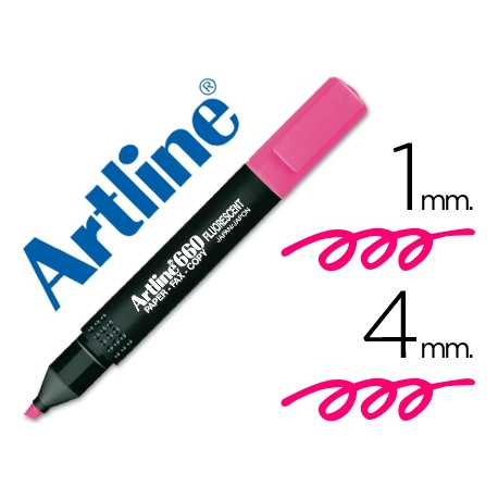 ROTULADOR ARTLINE FLUORESCENTE EK-660 ROSA PUNTA BISELADA ROTULADOR ARTLINE FLUORESCENTE EK-660 ROSA PUNTA BISELADA