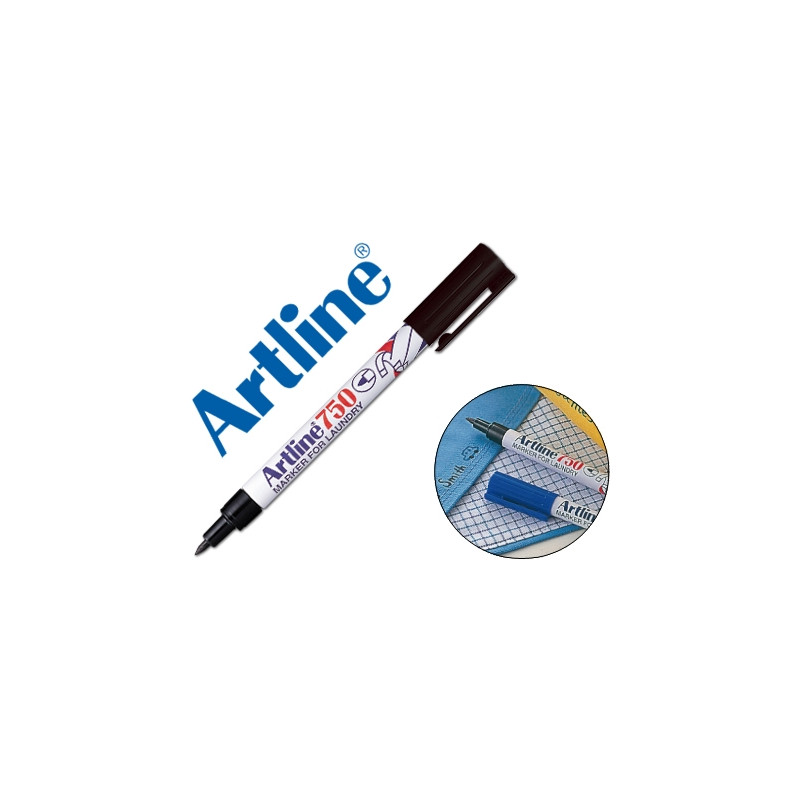 ROTULADOR ARTLINE MARCADOR PERMANENTE LAVABLE PARA TEXTILEK-750 NEGRO PUNTA REDONDA 0,7 MM EN BLISTE