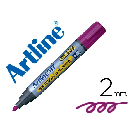 ROTULADOR ARTLINE PIZARRA EK-517 VIOLETA PUNTA REDONDA 2 MM TINTA DE BAJO OLOR ROTULADOR ARTLINE PIZARRA EK-517 VIOLETA PUNTA REDONDA 2 MM TINTA DE BAJO OLOR