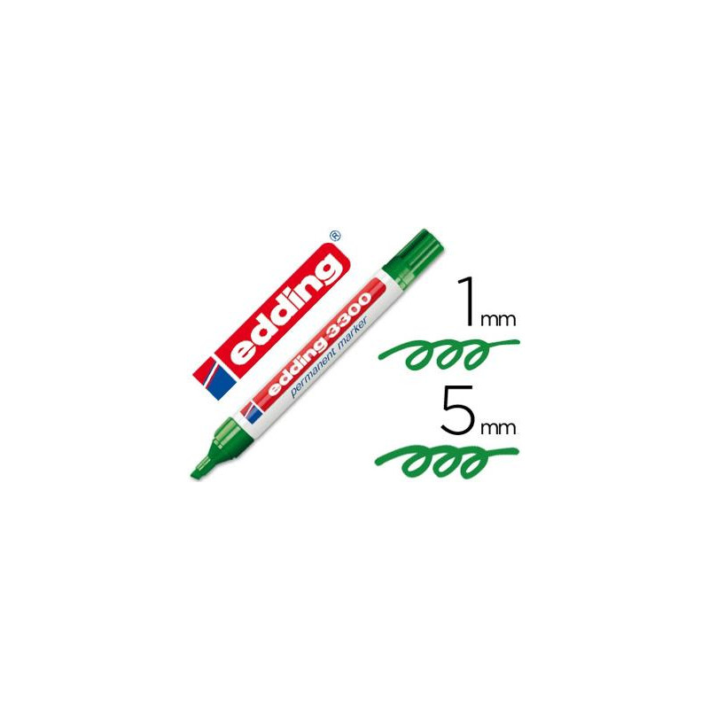 ROTULADOR EDDING MARCADOR 3300 N.4 VERDE PUNTA BISELADA RECARGABLE