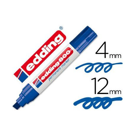 ROTULADOR EDDING MARCADOR PERMANENTE 800 AZUL PUNTA BISELADA 12 MM