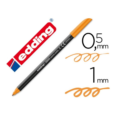 ROTULADOR EDDING PUNTA FIBRA 1200 NARANJA N.6 PUNTA REDONDA 0.5 MM