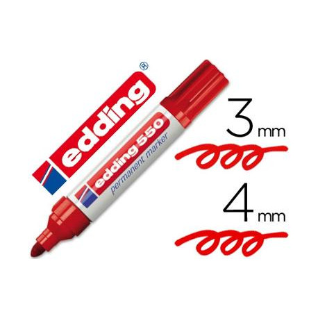ROTULADOR EDDING PUNTA FIBRA PERMANENTE 550 ROJO N.2 PUNTA REDONDA RECARGABLE ROTULADOR EDDING PUNTA FIBRA PERMANENTE 550 ROJO N.2 PUNTA REDONDA RECARGABLE