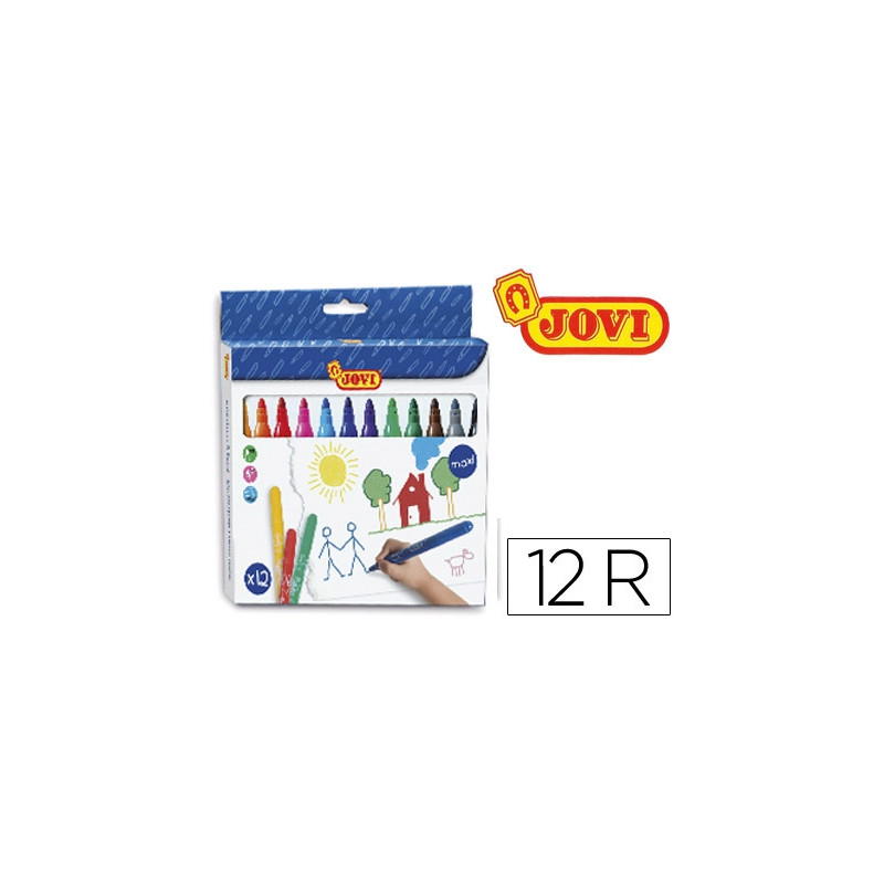 ROTULADOR JOVI MAXI 13 MM CAJA DE 12 UNIDADES COLORES SURTIDOS