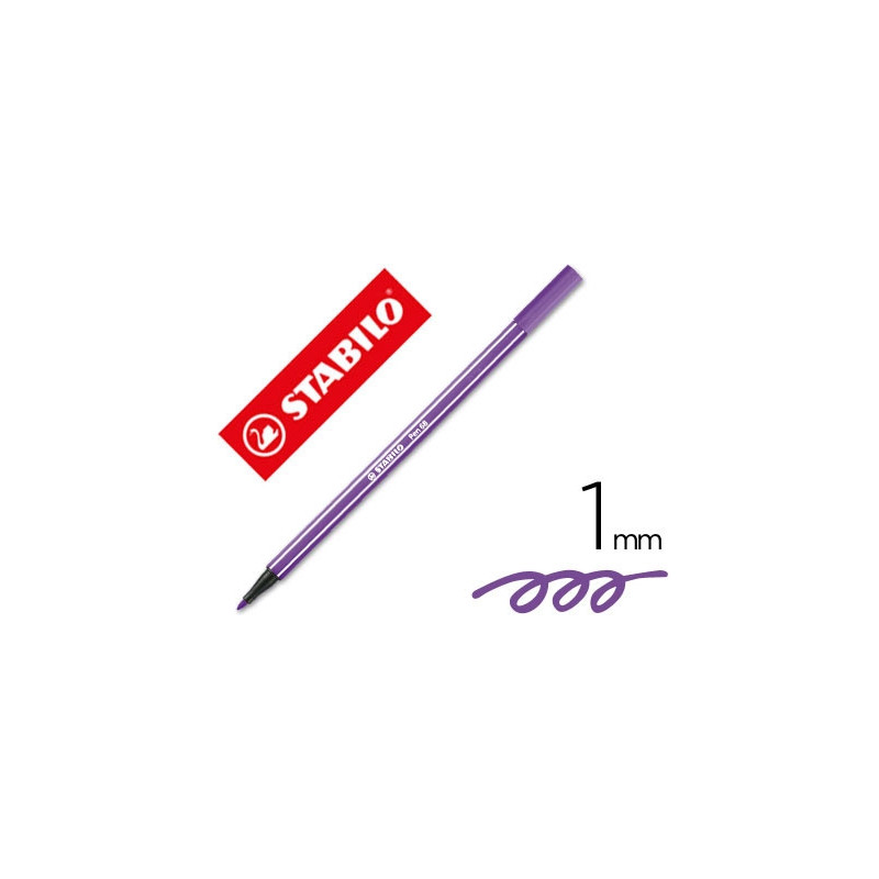 ROTULADOR STABILO ACUARELABLE PEN 68 VIOLETA PUNTA GRUESA 1 MM