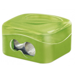 SACAPUNTAS M+R METALICO 2 USOS CON DEPOSITO COLORES SURTIDOS