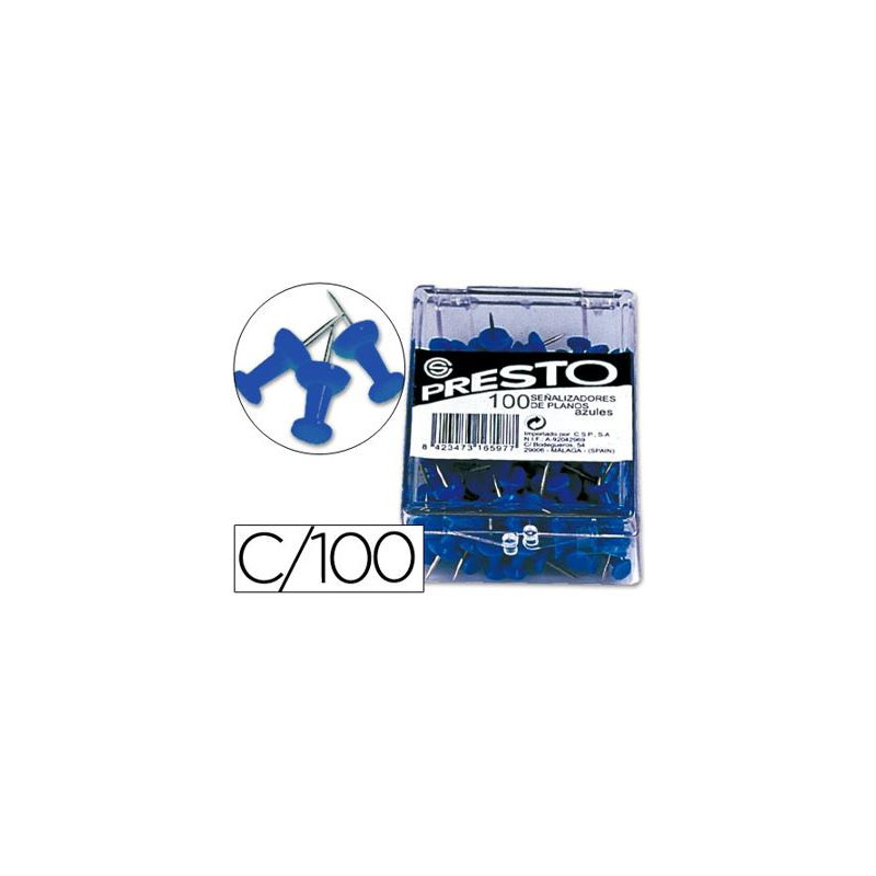 SEÑALIZADOR DE PLANOS Q-CONNECT AZUL CAJA DE 100 UNIDADES