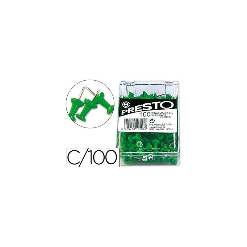 SEÑALIZADOR DE PLANOS Q-CONNECT VERDE CAJA DE 100 UNIDADES