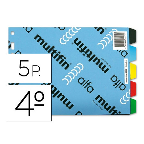 SEPARADOR MULTIFIN 3003 CUARTO APAISADO 5 PESTAÐAS