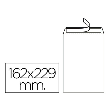 SOBRE LIDERPAPEL BOLSA N.16 BLANCO C5 162X229 MM TIRA DE SILICONA CAJA DE 250 UNIDADES SOBRE LIDERPAPEL BOLSA N.16 BLANCO C5 162X229 MM TIRA DE SILICONA CAJA DE 250 UNIDADES