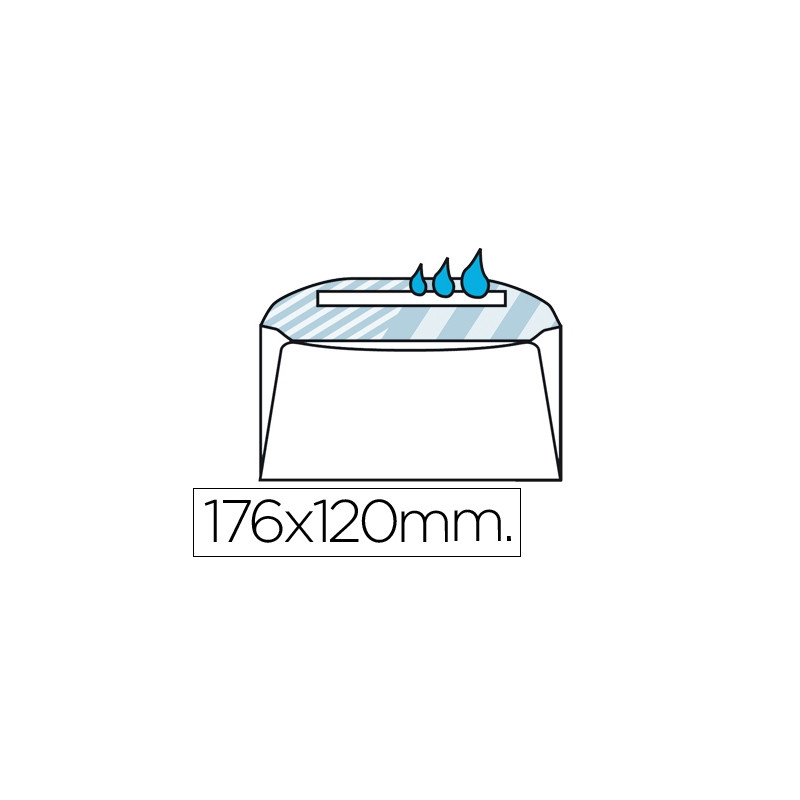 SOBRE LIDERPAPEL N.7 BLANCO COMERCIAL NORMALIZADO 120X176MM ENGOMADO 