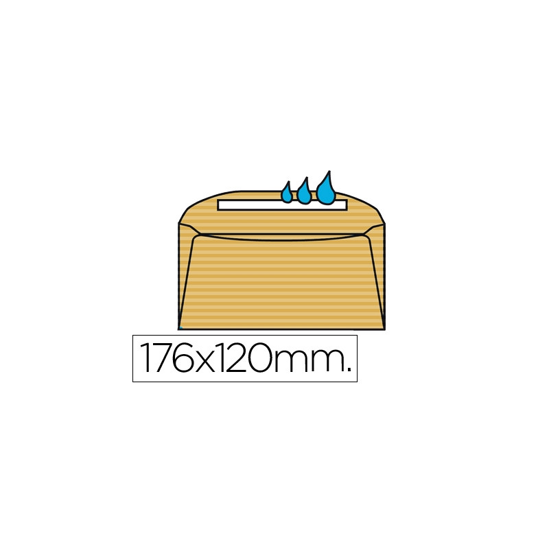 SOBRE LIDERPAPEL N.8 CREMA COMERCIAL NORMALIZADO 120X176MM ENGOMADO 