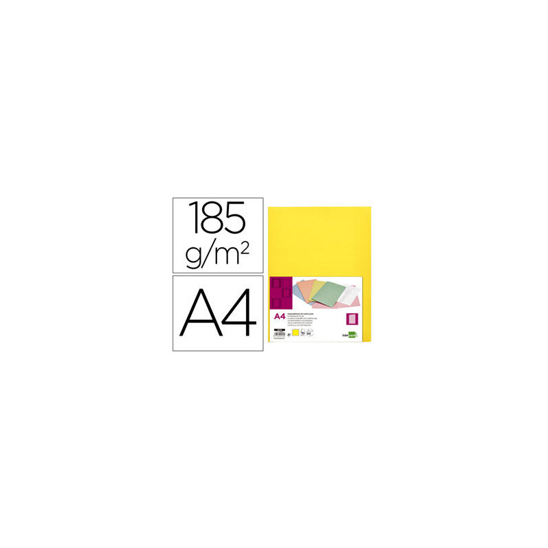 SUBCARPETA LIDERPAPEL DIN A4 AMARILLO INTENSO 180G/M2