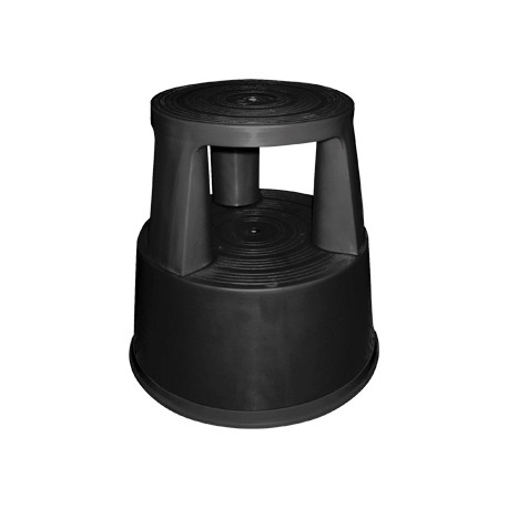 TABURETE Q-CONNECT RUEDAS RETRACTILES TRES RUEDAS DOS NIVELES COLOR NEGRO TABURETE Q-CONNECT RUEDAS RETRACTILES TRES RUEDAS DOS NIVELES COLOR NEGRO