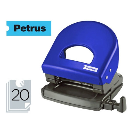 TALADRADOR PETRUS 62 COLOR AZUL CAPACIDAD 20 HOJAS TALADRADOR PETRUS 62 COLOR AZUL CAPACIDAD 20 HOJAS