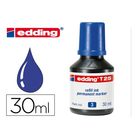 TINTA ROTULADOR EDDING T-25 AZUL BOTE 30 ML TINTA ROTULADOR EDDING T-25 AZUL BOTE 30 ML